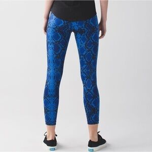 lululemon athletica Blue Patterned Leggings